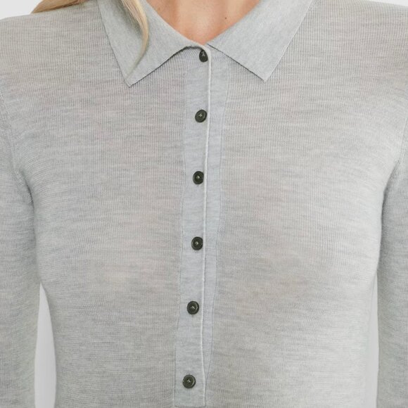 Wilfred Clarette Merino Wool Polo Sweater - Picture 11 of 15